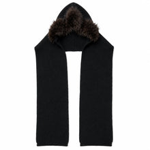 Load image into Gallery viewer, Faux Fur Hood Scarf - Accessories