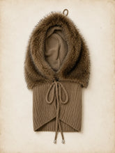 Load image into Gallery viewer, Faux Fur Hooded Scarf - Accessories