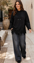 Load image into Gallery viewer, Lace Trim Hoodie WF2856 - Malissa J
