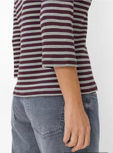 Load image into Gallery viewer, Bordeaux Stripe Collar Top - Brax
