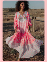 Load image into Gallery viewer, Coral Maxi Dress L166 - Piti Cuiti
