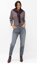 Load image into Gallery viewer, Bordeaux Stripe Collar Top - Brax
