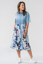 Load image into Gallery viewer, Graphic Denim Shirt Dress - See You
