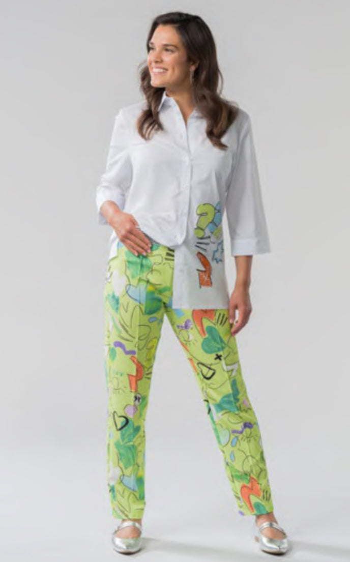 Lime Graphic Trousers - See You