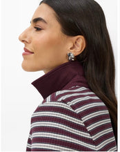 Load image into Gallery viewer, Bordeaux Stripe Collar Top - Brax
