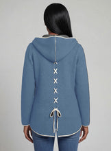 Load image into Gallery viewer, Denim Blue Knitted Cardigan - Coco Y Club 2628043
