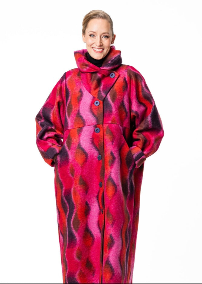 Pink Wool Coat - Aino