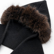 Load image into Gallery viewer, Faux Fur Hood Scarf - Accessories
