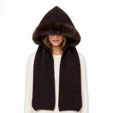 Load image into Gallery viewer, Faux Fur Hood Scarf - Accessories
