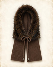 Load image into Gallery viewer, Faux Fur Hooded Scarf - Accessories
