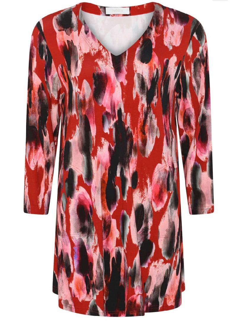 Red Patterned Tunic - Noen