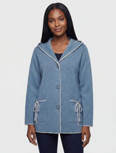 Load image into Gallery viewer, Denim Blue Knitted Cardigan - Coco Y Club 2628043
