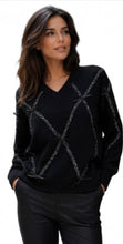 Load image into Gallery viewer, Black V-neck Jumper WF2842 - Malissa J
