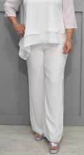 Load image into Gallery viewer, White / Blue Chiffon Trousers - Godske
