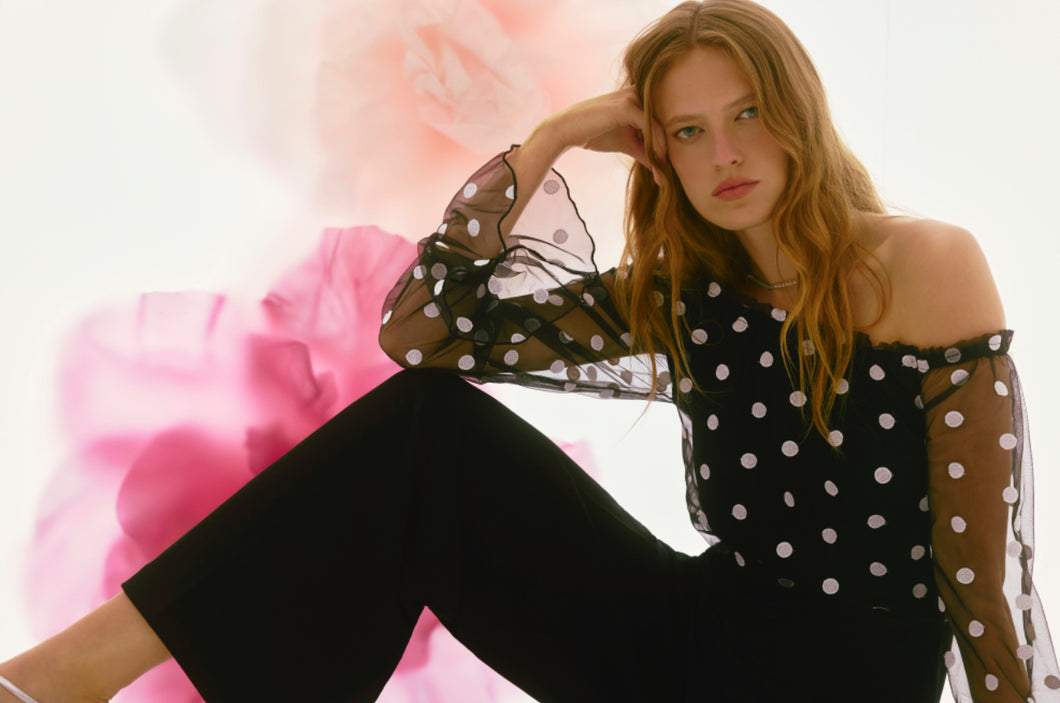 Polka Dot Jumpsuit - Joseph Ribkoff Signature