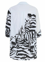 Load image into Gallery viewer, White Zebra Print Blouse 297144/15 - Doris Streich
