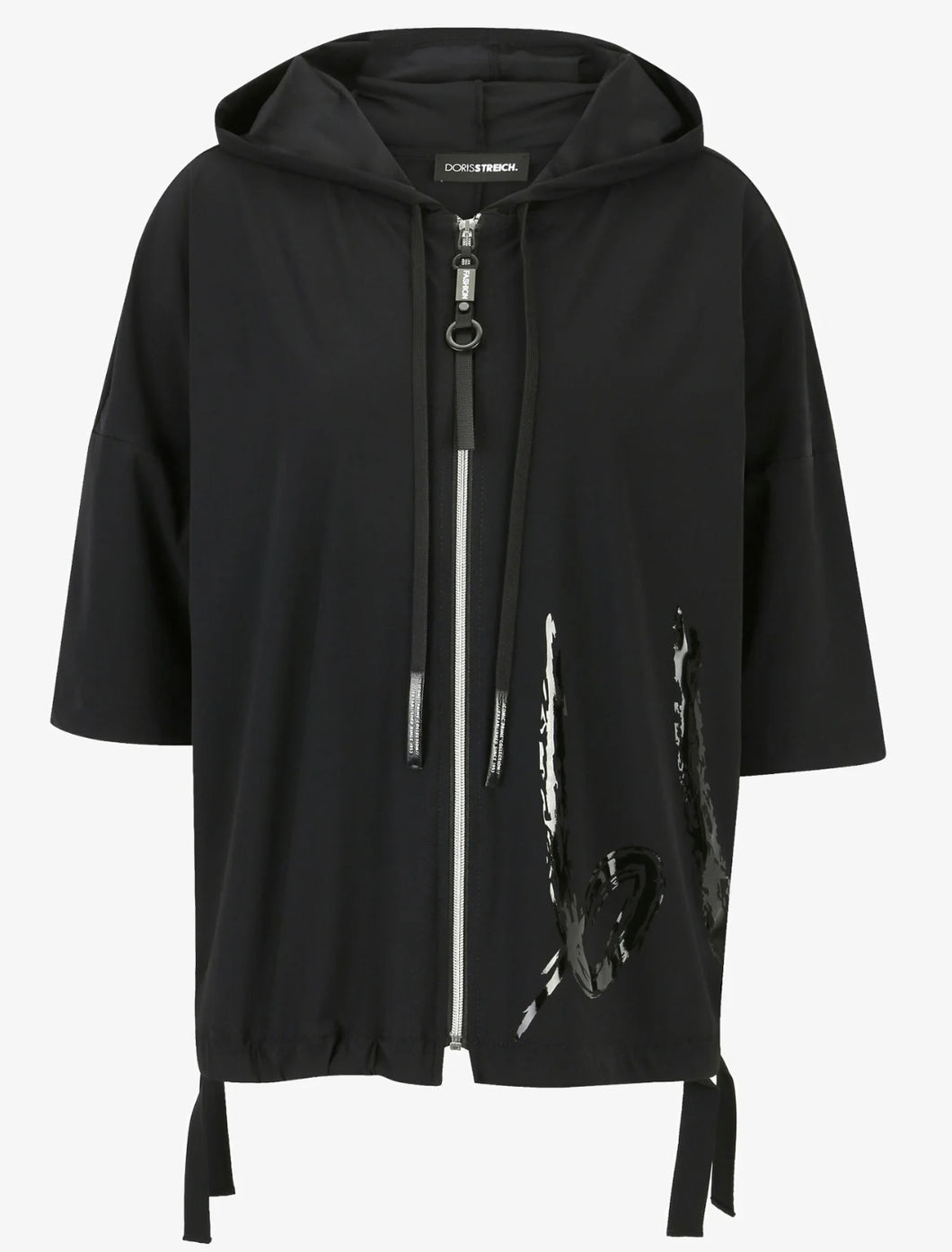Hooded Black Jacket - 190 600_99 - Doris Streich