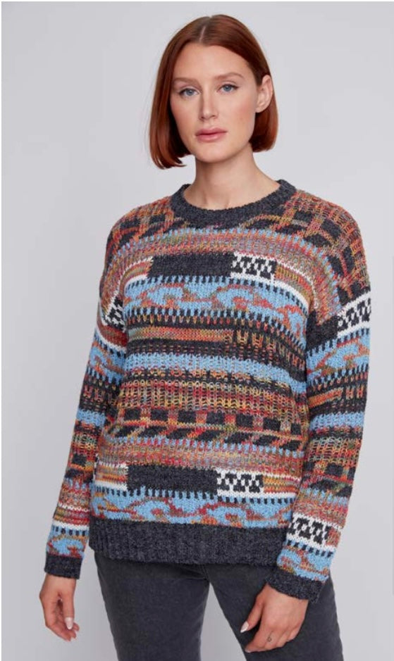 Blue Patterned Jumper - Coco Y Club