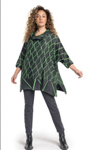 Load image into Gallery viewer, Green &amp; Black Tunic 250 221/74 - Doris Streich
