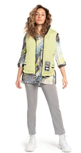 Load image into Gallery viewer, Lime &amp; Grey Long Blouse 245 109/21 - Doris Streich
