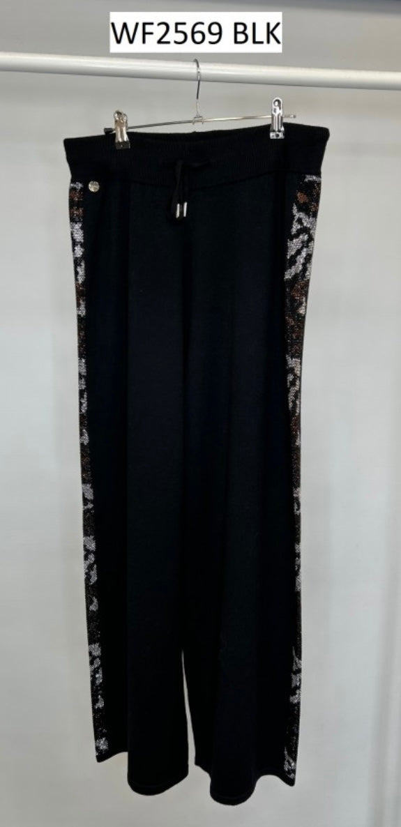 Black Knit Trousers WF2569 - Malissa J