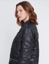 Load image into Gallery viewer, Black Sequin Quilted Jacket 252-2056 - Coco Y Club
