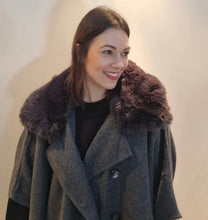 Load image into Gallery viewer, Navy / Grey Cape - Malissa J
