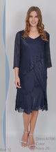 Load image into Gallery viewer, Navy Silk Dress - Wedding Collection
