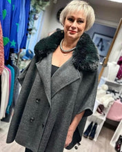 Load image into Gallery viewer, Navy / Grey Cape - Malissa J
