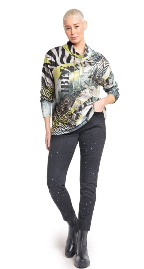 Grey & Lime Sweater 263 107/21 - Doris Streich