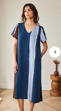 Load image into Gallery viewer, Brown Blue Dress S26205 - Peruzzi
