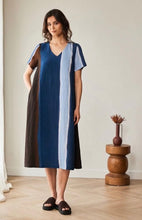 Load image into Gallery viewer, Brown Blue Dress S26205 - Peruzzi
