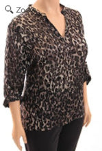 Load image into Gallery viewer, Satin Animal Print Blouse - Doris Streich
