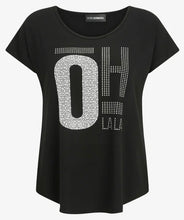 Load image into Gallery viewer, OH LA LA Black T-shirt - Doris Streich
