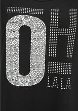 Load image into Gallery viewer, OH LA LA Black T-shirt - Doris Streich
