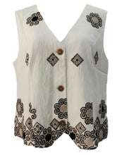 Load image into Gallery viewer, Brown &amp; White Waistcoat WF2820 - Malissa J
