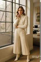 Load image into Gallery viewer, Cream Wide Leg Trousers 262209 - ORLY
