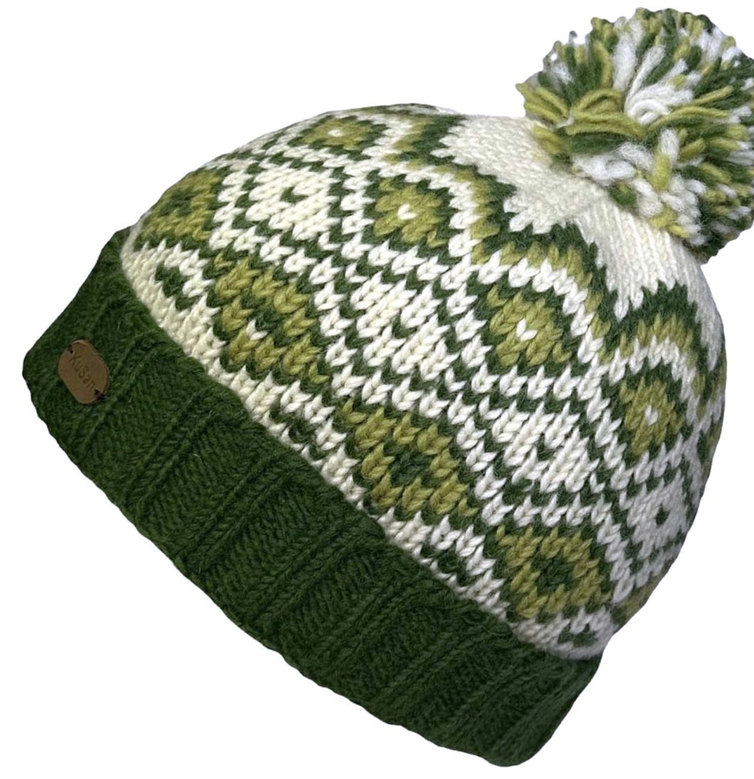 Green Bobble Hat - Kusan