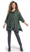Load image into Gallery viewer, Green &amp; Black Tunic 250 221/74 - Doris Streich
