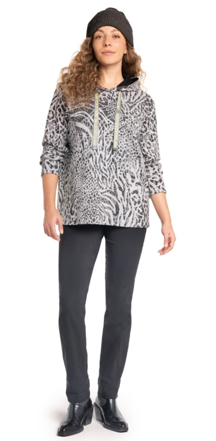 Animal Print Hooded Sweatshirt 237 188/94 - Doris Streich