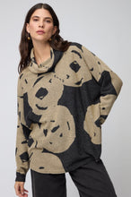Load image into Gallery viewer, Black &amp; Sand Cowl Neck 83659 - Noen
