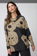 Load image into Gallery viewer, Black &amp; Sand Cowl Neck 83659 - Noen
