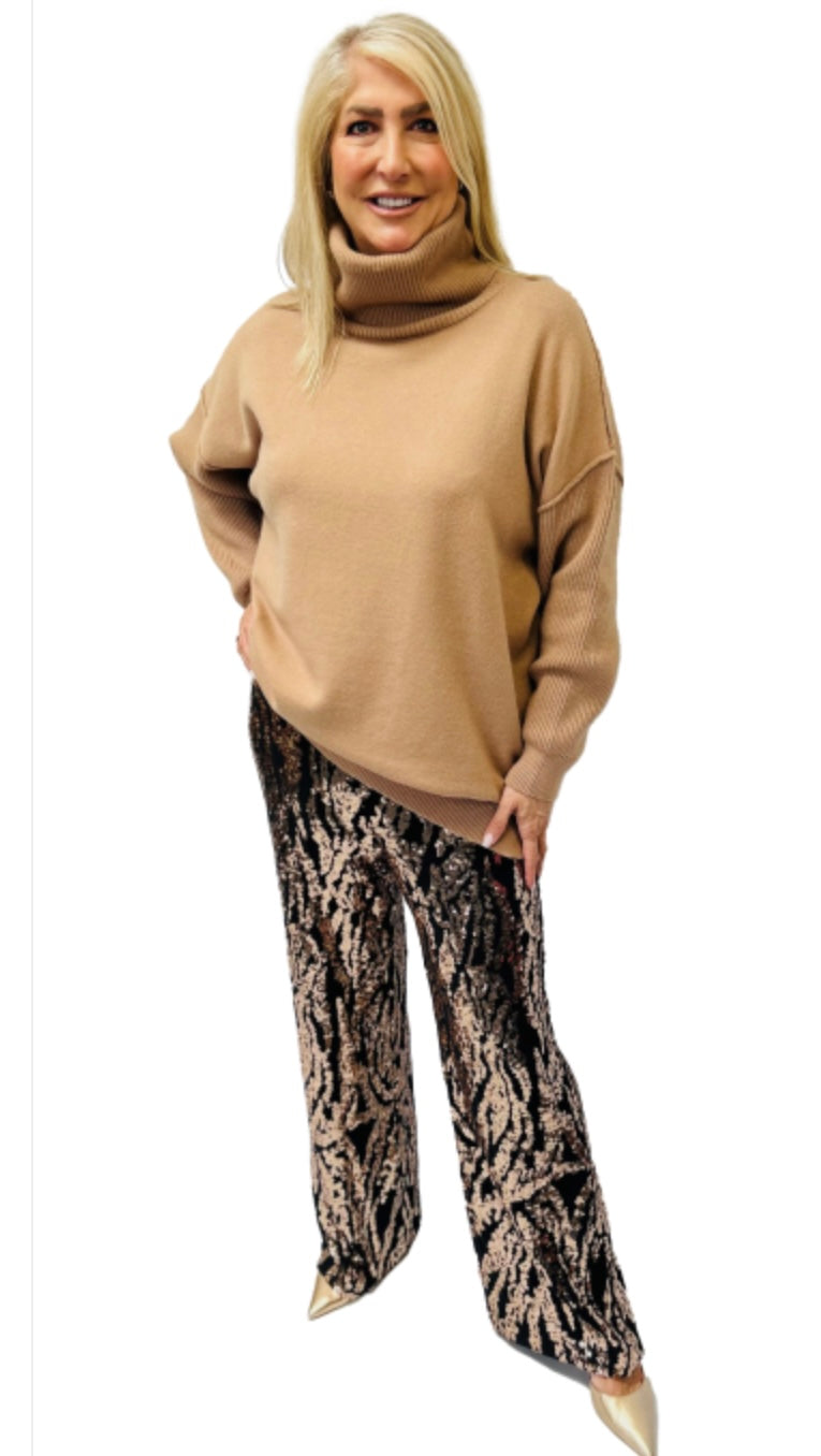 Velvet Print Trousers - Malissa J