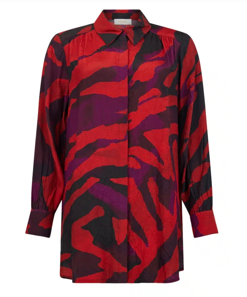 Maroon Print Shirt 86260 - Noen