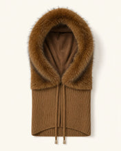Load image into Gallery viewer, Faux Fur Hooded Scarf - Accessories
