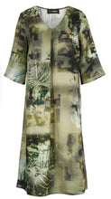 Load image into Gallery viewer, Khaki Linen Print Dress - Doris Streich
