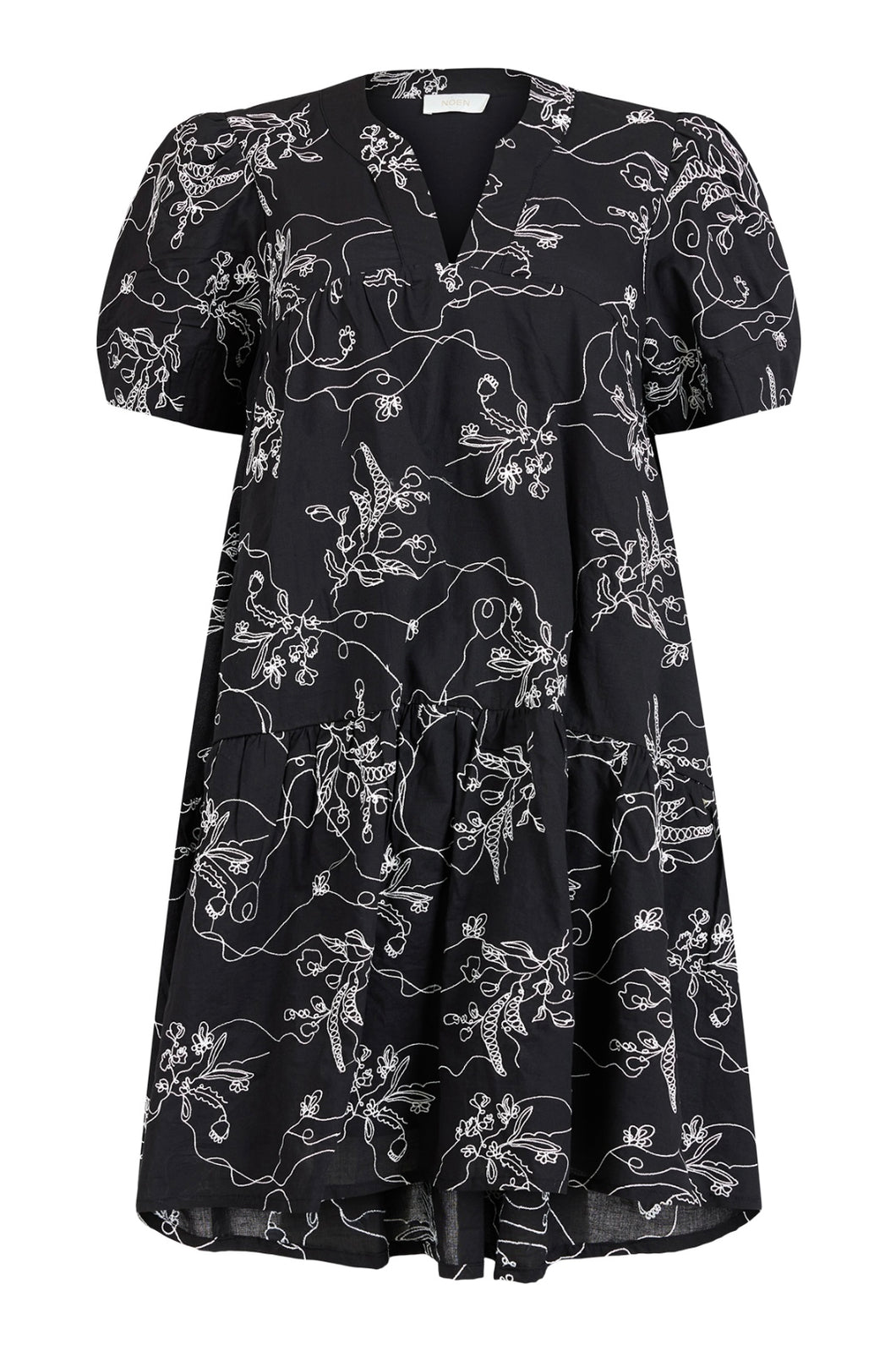 Black Embroidered Dress - Noen