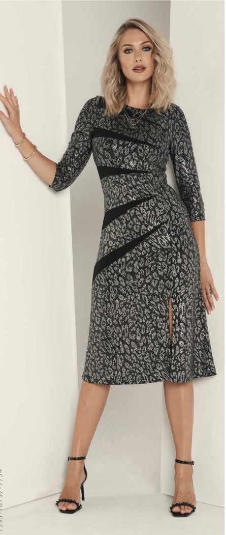 Silver Cocktail Dress - Tia
