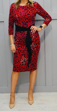 Red Animal Print Dress - Wedding Collection