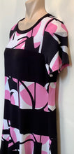 Load image into Gallery viewer, Abstract Pink, Black and White Dress - Tia
